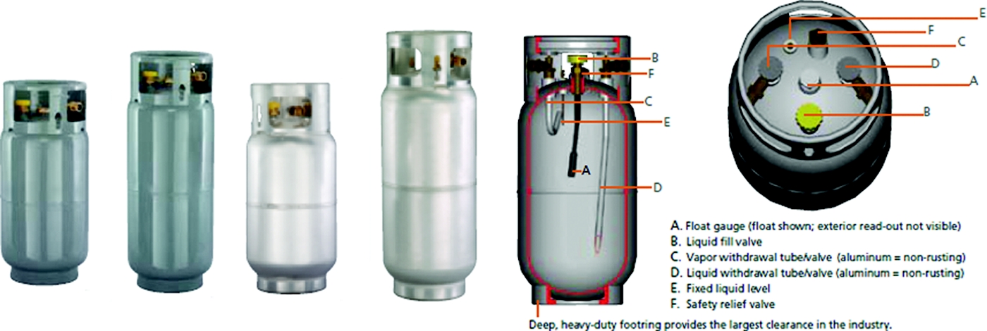 20 lb Buffer Cylinder-Vapor Service (aluminum) - Forklift Cylinders